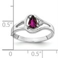 thumbnail image 2 of Primal Gold 14 Karat White Gold 6x4mm Pear Rhodolite Garnet and Diamond Ring, 2 of 4