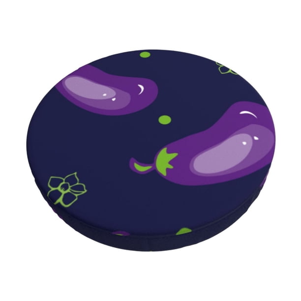 Balery Eggplant Fundas de asiento para taburete de bar redondo de tela de terciopelo ajustables que protegen de arañazos y manchas para sillas de 14 a 17 pulgadas.-14 inch