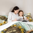 thumbnail image 4 of Homewish Rustic Warm Home Bedding Comforter Set 7 Pieces for Kids, Sunflower Groovy Floral Full Bedding Set, Vibrant Plant Botanical Fitted Sheet Flat Sheet, Ultra Soft Bedroom Decor, 4 of 7