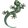 thumbnail image 2 of StealStreet Green Lizard Orange Spotted Copper Wall Decoration, 2 of 2