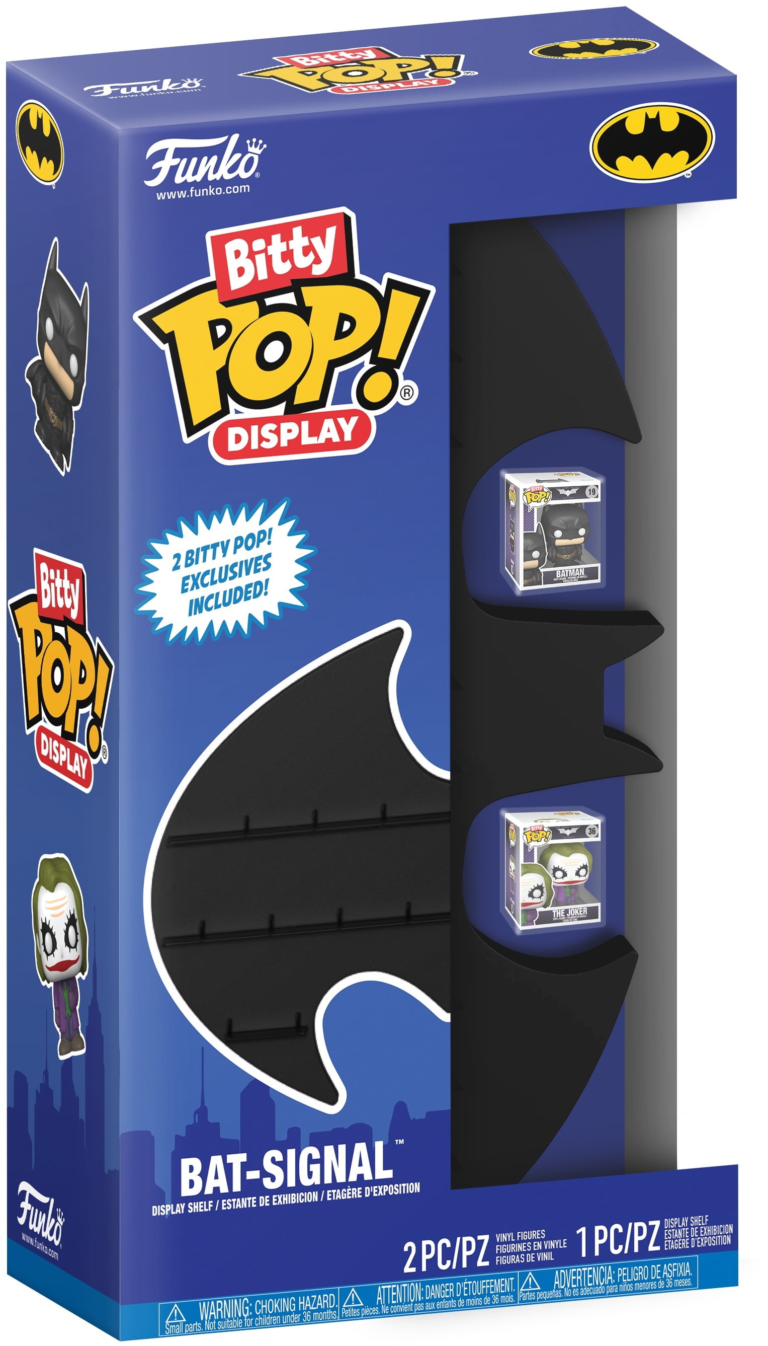 FUNKO Bitty POP! Display: DC Batman Signal, Includes Two Bitty POPs, Batman, The Joker