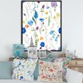 thumbnail image 2 of Designart 'Blue Wildflowers With Leaves I' Traditional Framed Canvas Wall Art Print, 2 of 5