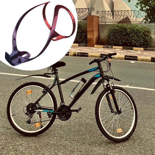 Aleación de aluminio Botella de agua Jaula Portavasos V shamjiam Portabidón de bicicleta