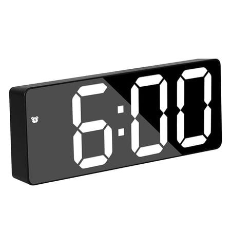 DAYBETTER Digital Alarm Clock, Alarm Clock for Heavy Sleepers, 6.3inch Led Clock with Temperature Display, 12/24H, Dimmable, Snooze, for Kids Teens Boys Girls