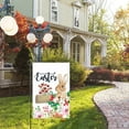 thumbnail image 7 of Qocolhg Easter Bunny/Egg/Gnome with Rabbit Themed Garden Flag 12x18 Double Sided, Funny Bunny Floral Small Yard Flag Easter Egg Banner for Easter Holiday Farmhouse Yard Outdoor Decorations, 7 of 7