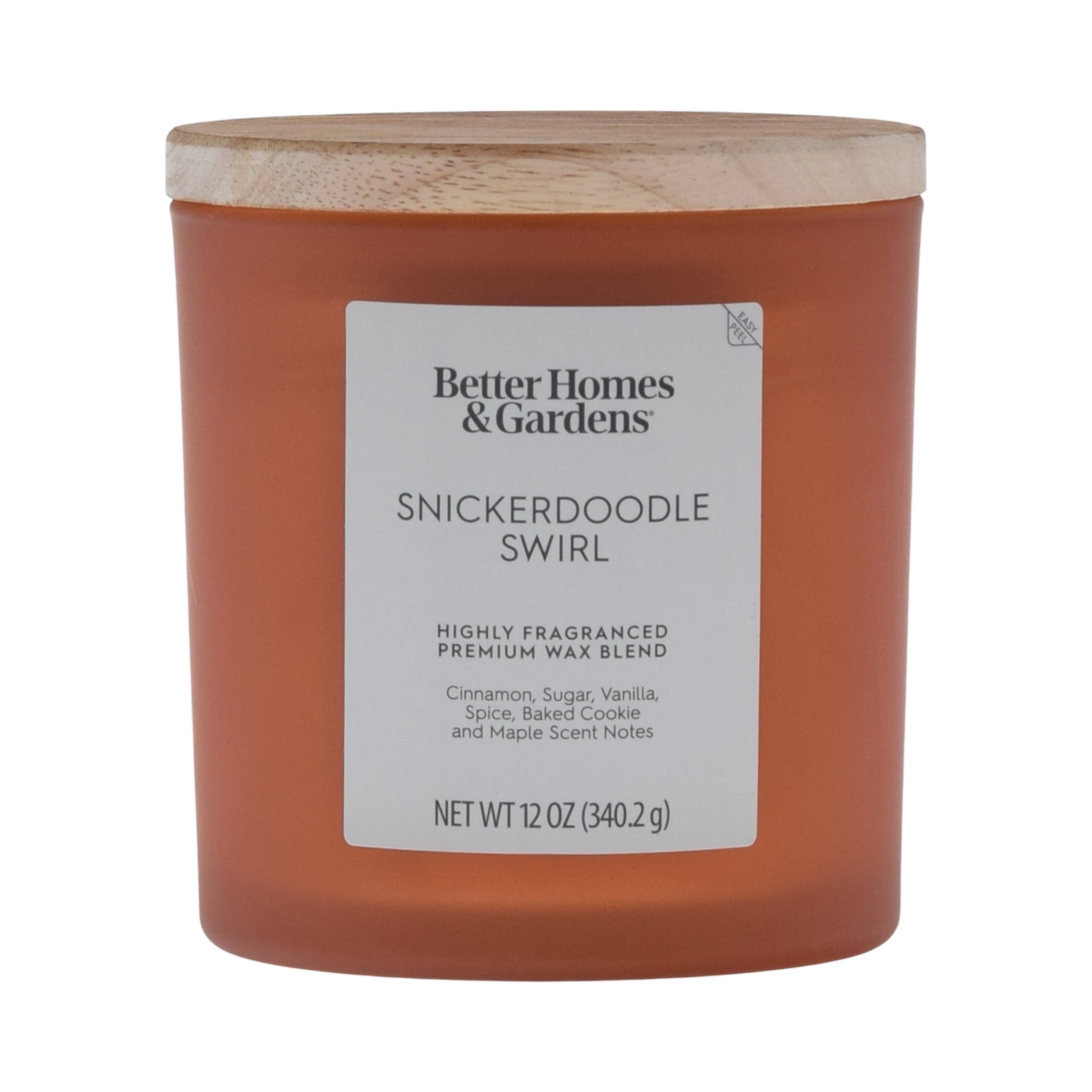 (4 pack) Better Homes and Gardens Snickerdoodle Swirl Scented 2-Wick Frosted Jar Candle 12oz.