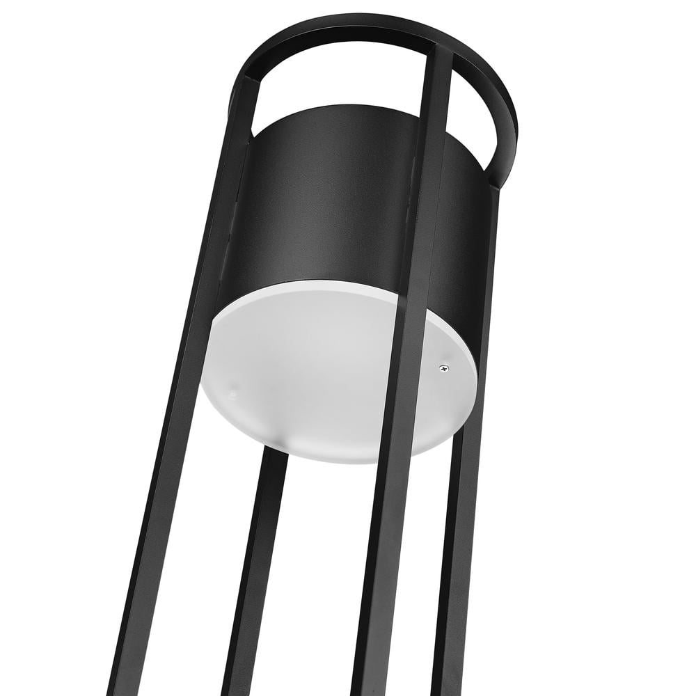 8W 1 Led Outdoor Post Mount Light In Modern Style-115.75 Inches Tall And 10 Inches Wide Z-Lite 517Phm-519P-Bk-Led