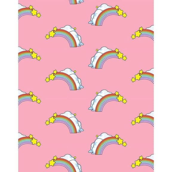 Barbie Rainbows Removable Vinyl Wallpaper, Bubblegum