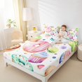thumbnail image 4 of jejeloiu Sweet Doughnut Bed Sheets,Colorful Dessert Theme King Sheets,3D Cake Ice Cream Sheet Set For Girls Kids,Microfiber Bedroom Decor,4-Piece, 4 of 7
