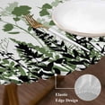 thumbnail image 6 of Round Tablecloth Rustic Field Elastic Edge Fitted Silhouette Flower Herb Plastic Table Cover,Waterproof Oil Proof for Dinner,Outdoor, Picnic, 55"- 60" DIA Tables Sage Green, 6 of 8