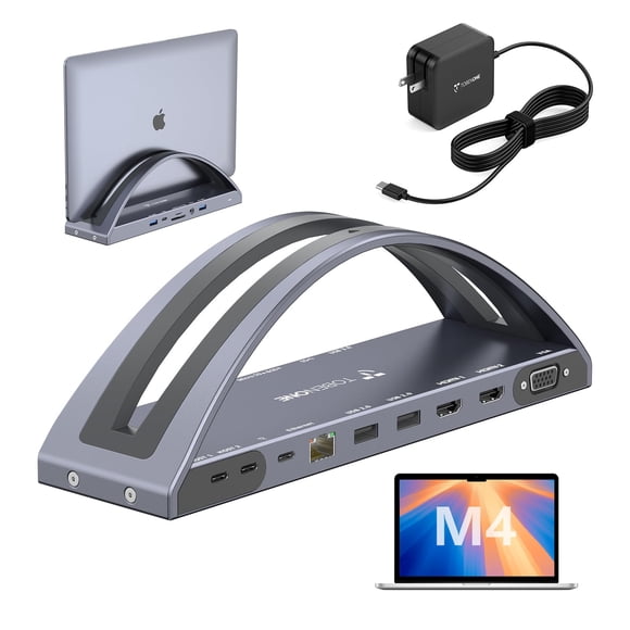 Estación de acoplamiento TobeNone para MacBook con doble monitor 4K 100W USB-C