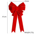 thumbnail image 1 of Decoración de árbol de Navidad grande de 45cm x 12cm, lazo de lino rojo y rosa, colgante de decoración para fiesta de año nuevo y Navidad, nudo de cinta, 1 of 4