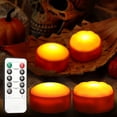 thumbnail image 4 of Deago Halloween LED Pumpkin Lights with Remote and Timers Battery Operated Orange Jack-O-Lantern Lights Flameless Candles for Halloween Decorations, 4 of 8