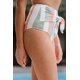 thumbnail image 2 of ABPHQTO Braguitas de bikini de talle alto con lazo en la parte delantera y estampado de rayas multicolor para mujer, 2 of 5