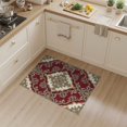 thumbnail image 2 of ODIKA 3'x5' Washable Accent Rug Pet Friendly, Non-Shedding Mat Bathroom Symmetrical Way Interlocking Ochre Slate Stairs Hallway for Bedside, Bedroom, 2 of 7