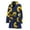4, variant on Black Sunflower Pattern Women Bathrobe One Size Univeral Fits, Sunflower Flower Floral Fashion Lightweight Plush Fleece Long Robe For Women