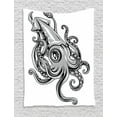 thumbnail image 1 of Kraken Decor Tapestry, Squid Fish with Fins Sea Spiritual Animal Cuttlefish Underwater Alien Artisan Print, Wall Hanging for Bedroom Living Room Dorm Decor, 40W X 60L Inches, Grey, by Ambesonne, 1 of 1