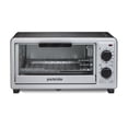 thumbnail image 1 of Proctor Silex 4 Slice Countertop Toaster Oven, Multi-Function with Bake, Toast and Broiler, 1100 Watts, 30 min timer and auto-shutoff, Includes Backi, 1 of 8