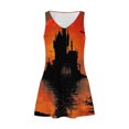 thumbnail image 3 of Vestido de Verano para las Mujeres Impresión de la Moda Bolsillo sin Mangas Cuello en V, Vestido Casual para la Playa Y Diario, 3 of 5