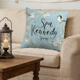 thumbnail image 4 of QuanTara Easter Spring Rabbit Flower Pillow Cover, 18x18in White Decorative Pillow Case, Nylon Spandex Cushion Cover for Sofa Bedroom, Holiday Home Decor Easter Gift, 4 of 6