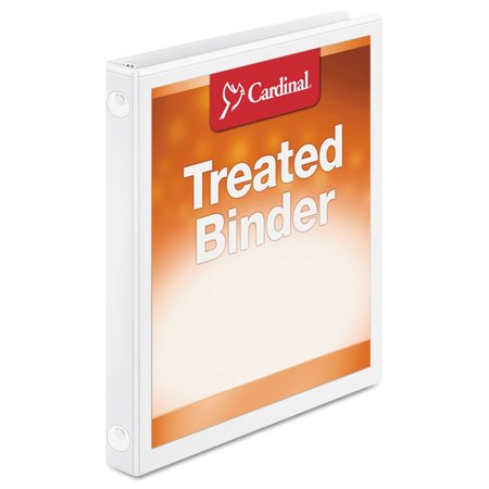 UPC: 0083086322501 | Cardinal Treated Binder ClearVue Locking Round Ring Binder 5/8  Cap 11 x 8 1/2 White 32250