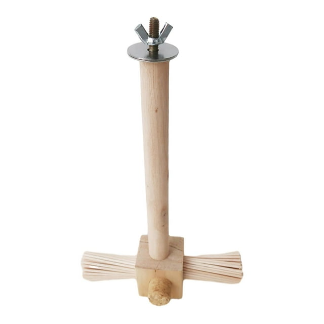 Estación de percha para loros y pájaros, accesorios para jaula de poste, juguete para hacer ejercicio, soporte para pájaros, poste de mesa, percha , Varillas de madera