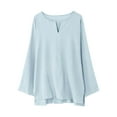 thumbnail image 1 of Birdeem Chemises pour Hommes Chemise Décontractée à Manches Longues Couleur Unie Col en V, 1 of 9