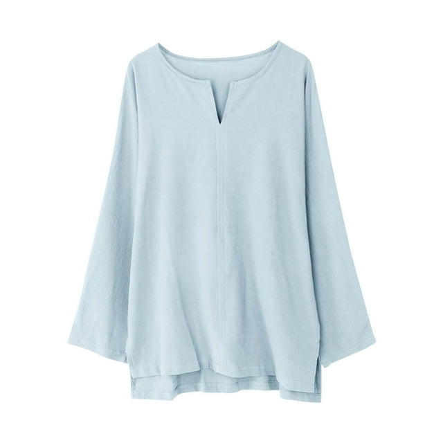 Birdeem Chemises pour Hommes Chemise Décontractée à Manches Longues Couleur Unie Col en V
