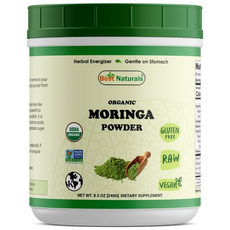 Best Naturals Certified Organic Moringa Powder 8.5 OZ (240 Gram), Non-GMO Project Verified & USDA Certified (Best Moringa Powder Reviews)