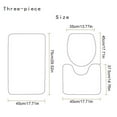 thumbnail image 2 of 3Pcs/set Bathroom Mat Set Anti-Slip style bath Kitchen Bath Mat Carpet Bathroom Toliet Rug Washable Beach Style, 2 of 8