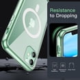 thumbnail image 4 of JETech Magnetic Case for iPhone 11 6.1-Inch Compatible with MagSafe Wireless Charging, Shockproof Phone Bumper Cover, Anti-Scratch Clear Back (Midnight Green), 4 of 6