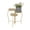 Gold Curved Folding 3 Tier Floral Round 17" x 17" x 20", variant on DecMode 19" x 14" x 24" 3 Tier White Metal Floral Plantstand
