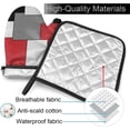 thumbnail image 3 of Red White Black Grey Geometric Oven Mitts and Pot Holders Insulated Gloves & Kitchen Counter Safe Mats for Cooking BBQ Baking Grilling (2-Piece Set), 3 of 6