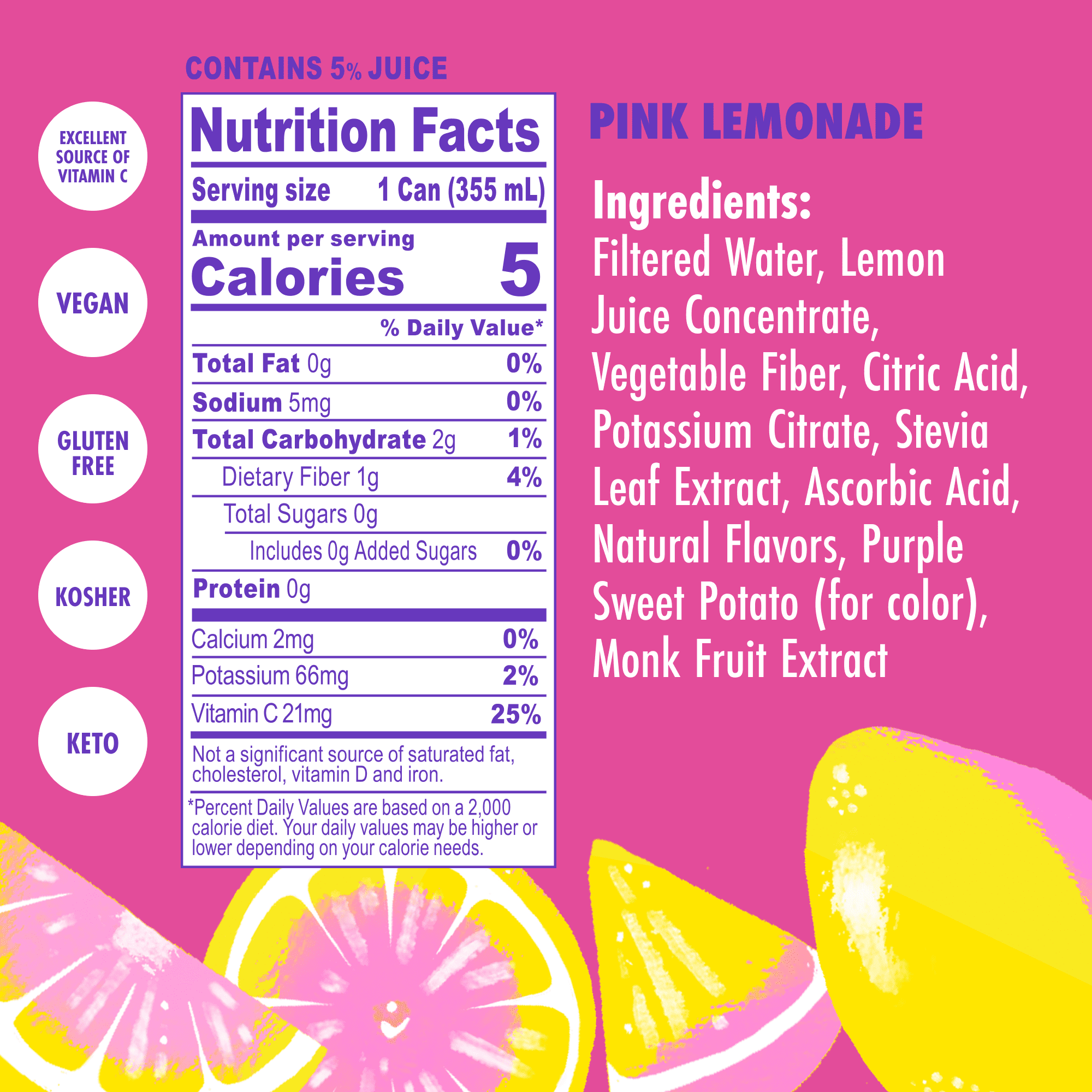 Swoon Pink Lemonade - Case of 12 - 12 fl oz