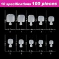 thumbnail image 2 of GHSDFBB 100 Pieces Fake Toenails Full Cover False Toe Nail Tips in 10 Sizes with Box for DIY Salon Foot Manicure Sticker Tools (Natural) 100pcs(natural), 2 of 7
