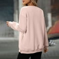 thumbnail image 6 of Oversized Sweatshirt Women Casual Loose Pullover Drop Shoulder Long Sleeve Sweatshirts Y2k Tops Warm Pullovers Baggy Fleece Tops Fall Winter Sweatshirts with Pocket #05 Pink S, 6 of 7