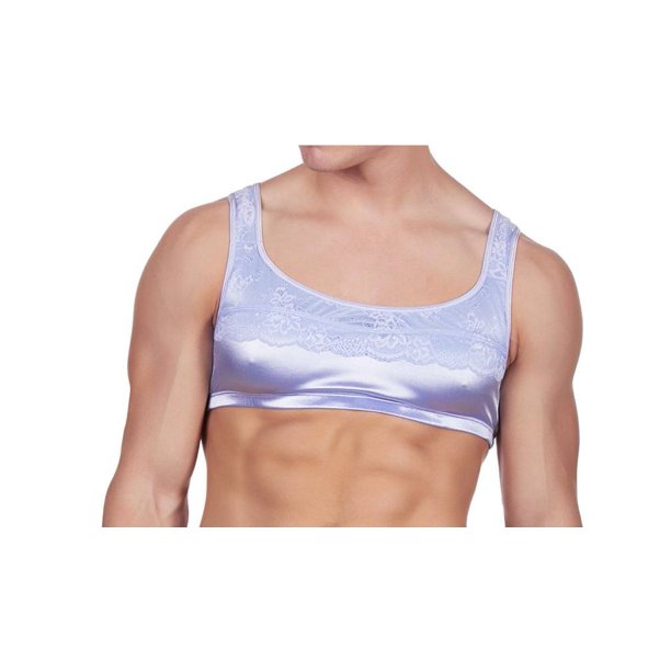 Body Aware Body Aware Glistening Satin Lace Sports Bra For Men Walmart Com Walmart Com