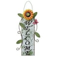 thumbnail image 2 of Puerta de vidrio Fiudx con forma de girasol pintado en hierro forjado para decoración de vallas colgantes, 2 of 2