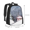 thumbnail image 3 of Daiia Watercolor Winter Landscape For Christmas Backpack for Men and Women -Durable Backpack Large Capacity, Water-Resistant Bag with Adjustable Straps and Laptop Compartment, 3 of 9