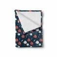 thumbnail image 2 of Marine Soft Flannel Fleece Throw Blanket, Nautical Pattern with Grunge Sailboats Flying Birds and Compass , Cozy Plush for Indoor and Outdoor Use, 50" x 60", Night Blue Coral White, by Ambesonne, 2 of 6