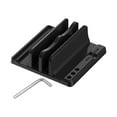 thumbnail image 2 of Soporte vertical para computadora portátil, tableta, soporte para computadora, estación de acoplamiento ajustable, antideslizante, antiarañazos, para Doble ranura, 2 of 8