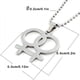 thumbnail image 4 of Collar de identidad simbólica Minnieouse Acero inoxidable para mujeres LGBTQ Bisutería doble, 4 of 6
