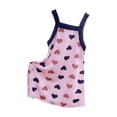 thumbnail image 3 of WAVSUF Slip Dress for Kids Girls, Lightweight Heart Print Trendy Breathable Casual Home Summer Dress Pink Size 3-4, 3 of 3