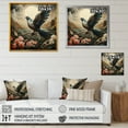 thumbnail image 4 of Designart "Vintage Dove at Sunset" Animals Framed Wall Art - White Dove Hallway Framed Wall Art Decor, 4 of 6