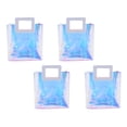 thumbnail image 4 of 4 bolsas de mano iridiscentes de gran capacidad, transparentes e iridiscentes, holográficas, para playa., 4 of 14