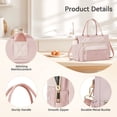 thumbnail image 5 of Holuxer Insulated Lunch Bag Women, Adult Lunchbox Womens, Large Leakproof Cooler Bag for Work Picnic Beach, Reusable Lunch Tote Bags with Adjustable Shoulder Strap Cup Holder (Pink), 5 of 8