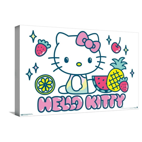 Hello Kitty: 20 Kawaii Vacation - Fruit Canvas Wall Poster, 14.725" x 22.375"