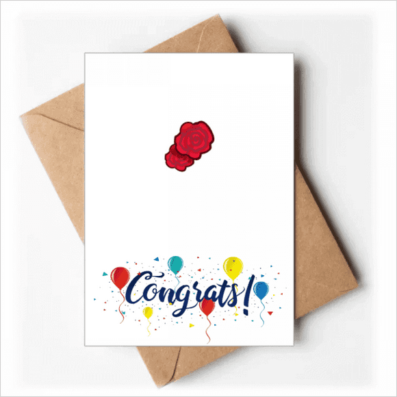 Amérique Rouge Rose Botanique Cartes de Mariage Félicitations Enveloppes de Voeux