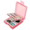 Insten For Nintendo NEW 3DS / DS / DS Lite / DSi / DSi LL / XL Game Card Case 16-in-1, Light Coral