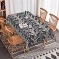 thumbnail image 5 of Navy Blue Damask Floral Rectangle Tablecloth,60x70 Inch,Stain‑Resistant Waterproof Table Cover for Dining Kitchen Party Decor, 5 of 7